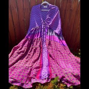 Kantha Bae Twilight Silk Maxi Dress 0-22/24